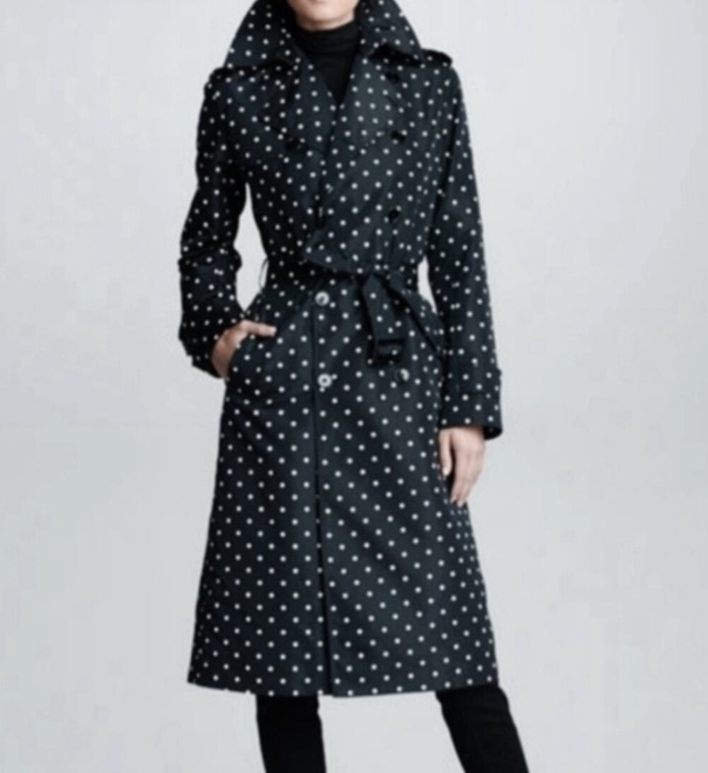 Lauren Ralph Lauren Polka Dot Tench/Rain  Coat Ladies Large